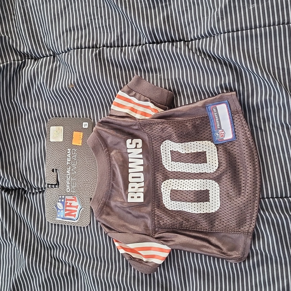 NFL Browns Dog Jersey in Brown and Orange